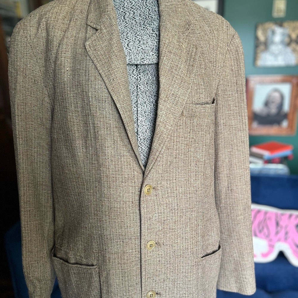 The Territory Ahead Men’s Silk Tan Blazer